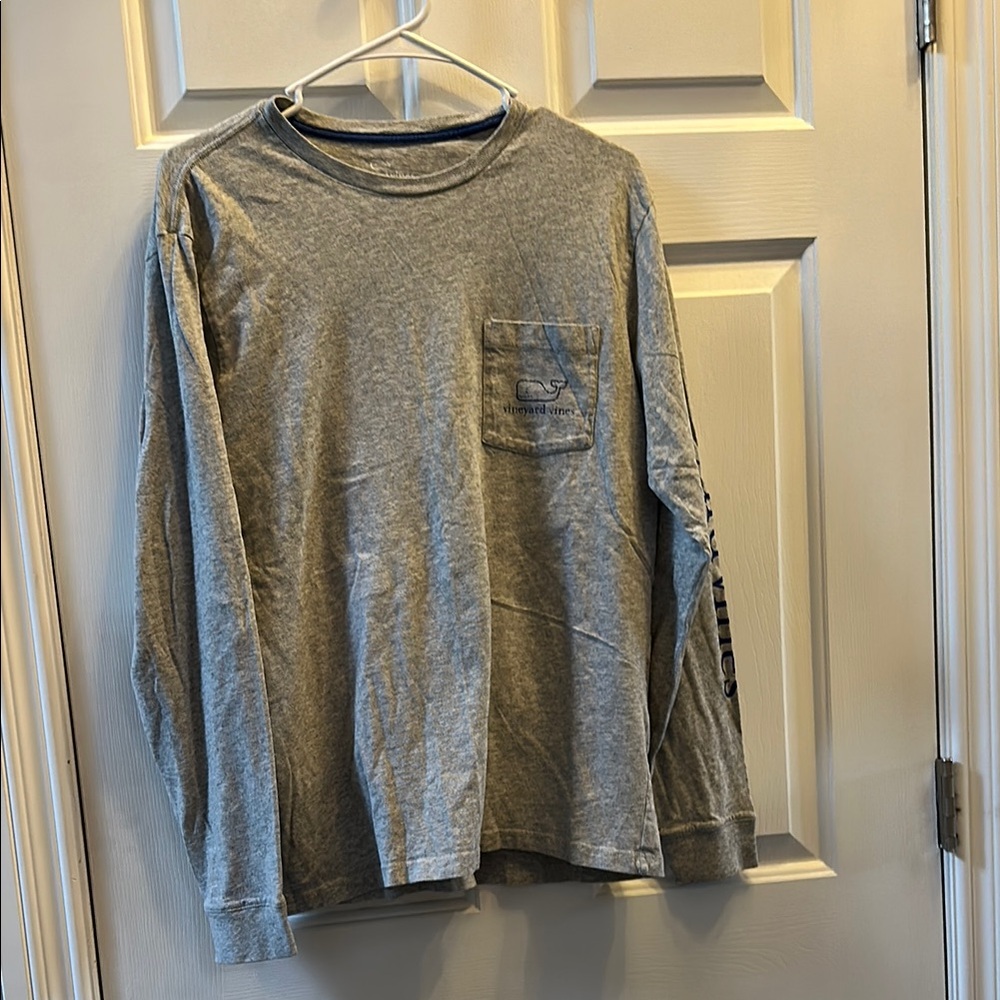 Vineyard Vines Heather Gray Long Sleeve Tee